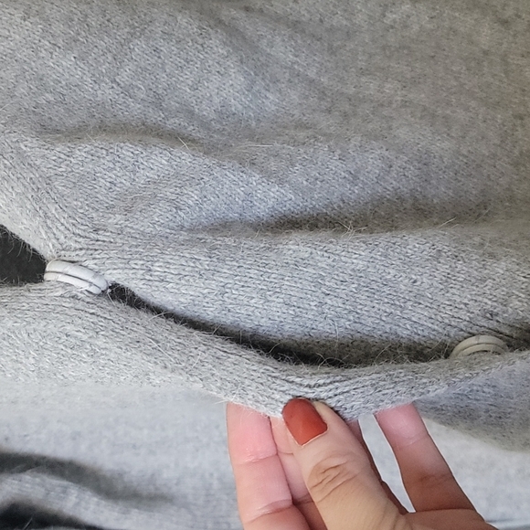 Cirana Preppy Academia NWT XL gray wool blend long line cardigan - Picture 3 of 6